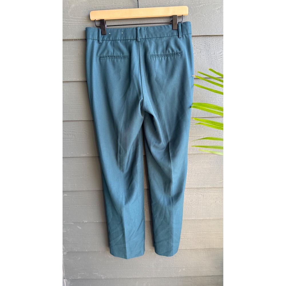 Ann Taylor Petite Wool Blend Ankle Pants Teal Career Office 2P Work - Picture 3 of 11